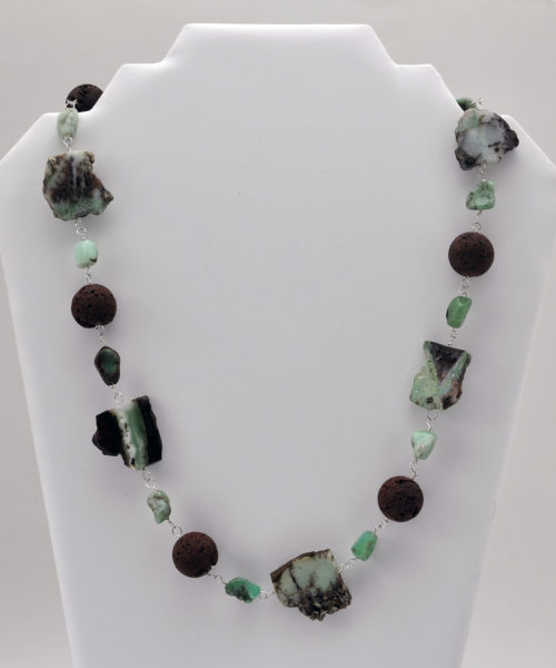 Collar Crisoprasa y Lava