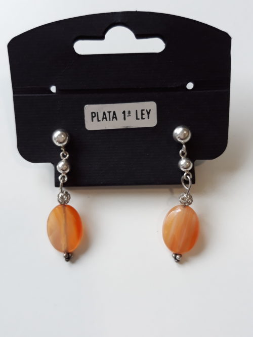 Pendientes de Ágatas Naranjas