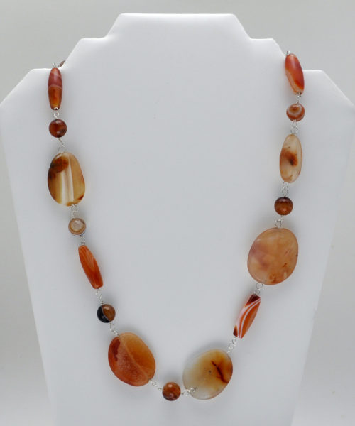 Collar Ágatas de Fuego y Ágatas