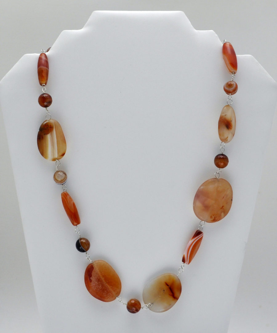 Collar Ágatas de Fuego y Ágatas