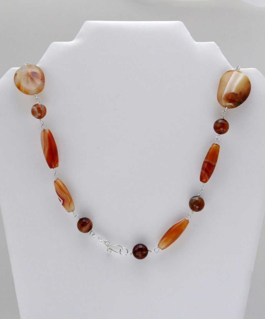 Collar Ágatas de Fuego y Ágatas