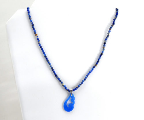 Colgante Jade con Ágatas Azules