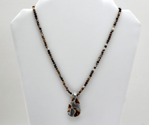 Colgante Ágatas de Botswana con Tira de Ágatas en el Tono