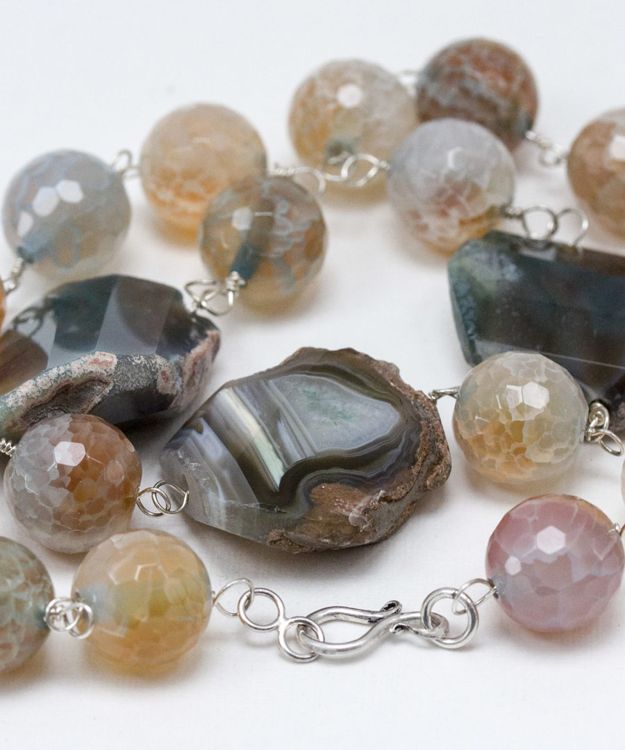 Collar Ágatas y Plata