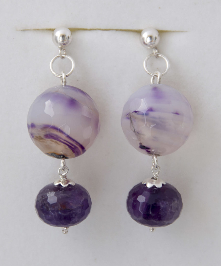 Pendientes en Plata con diferentes Amatistas