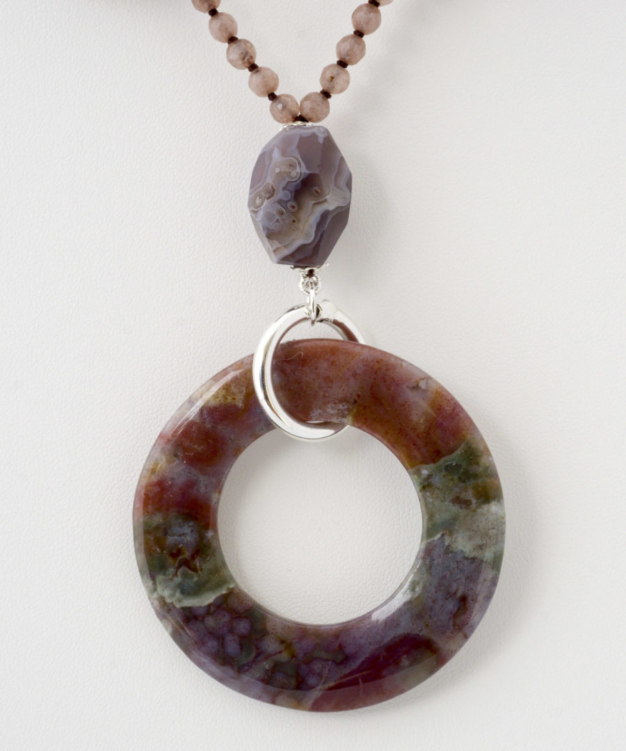 Colgante Aro de Jaspe marrón rosáceo