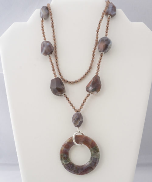 Colgante Aro de Jaspe marrón rosáceo