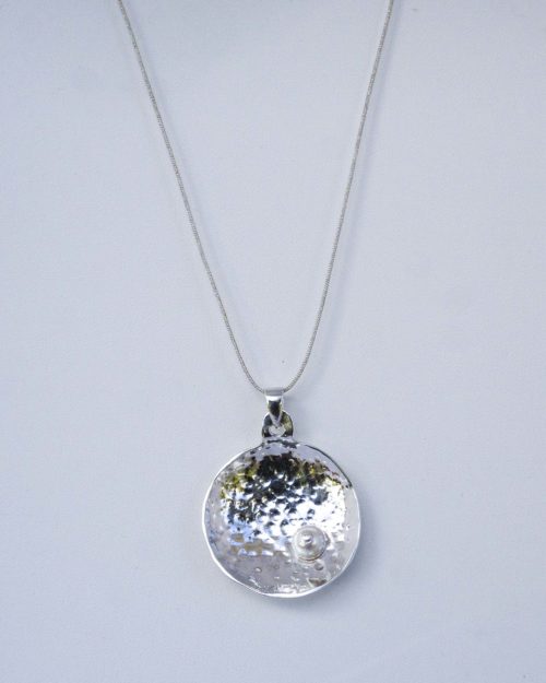 Colgante Redondo con Perlita de Río