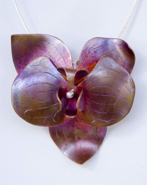 Colgante Orquídea covertible en broche