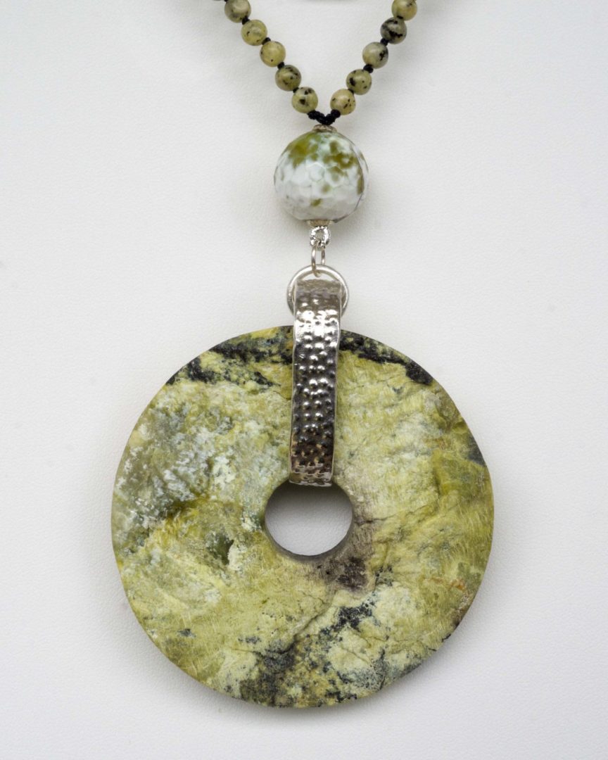 Colgante Aro de Turquesa India Amarilla.