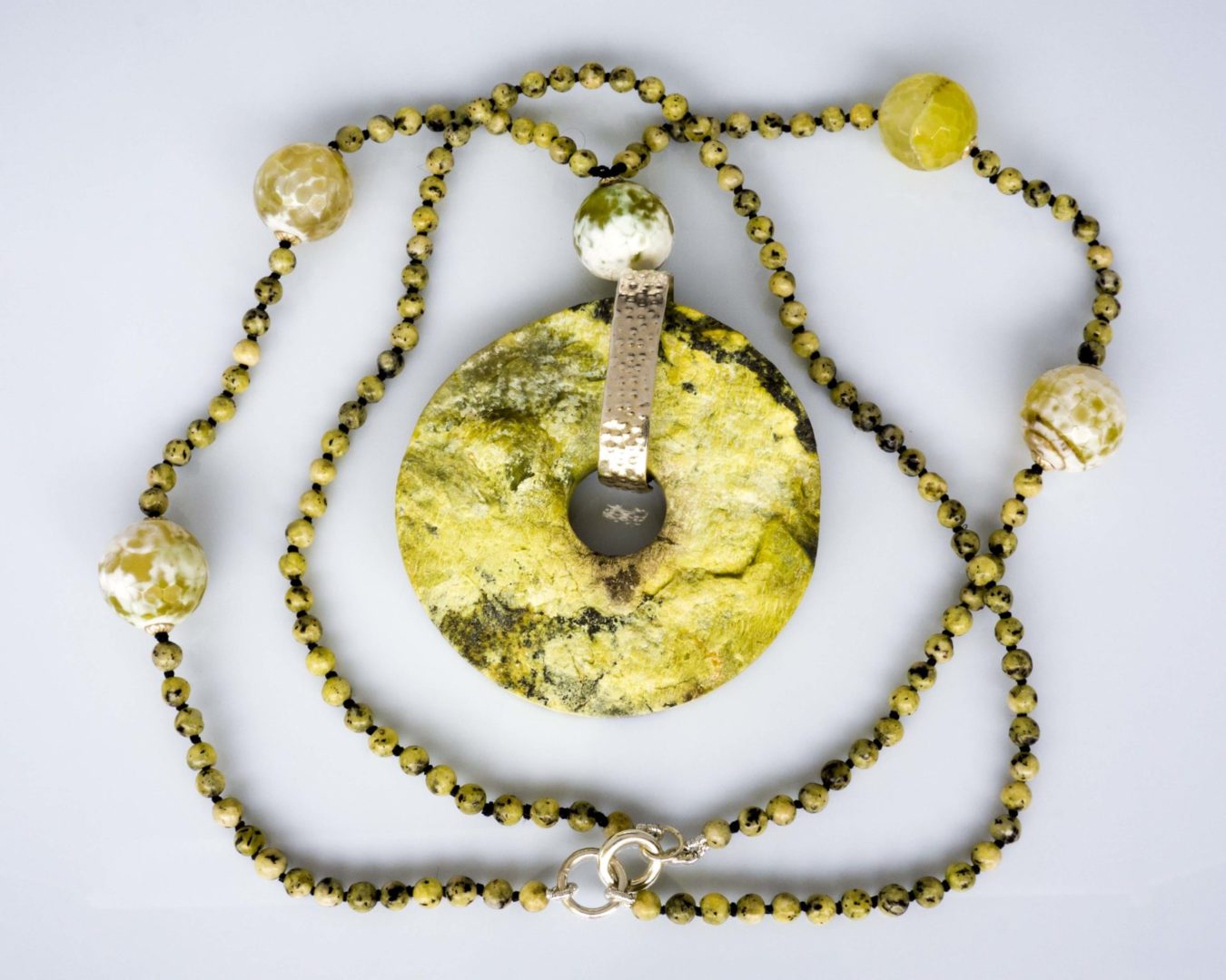 Colgante Aro de Turquesa India Amarilla.