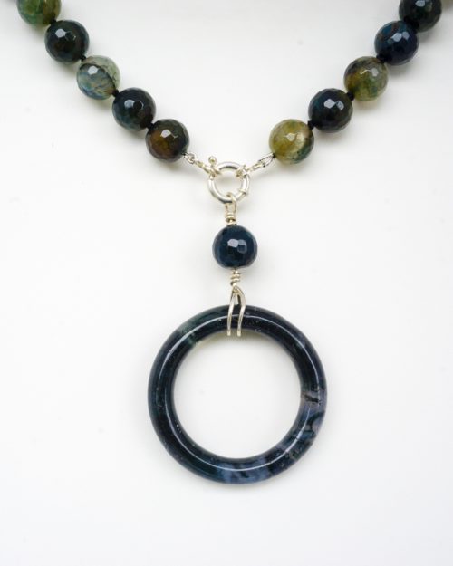 Colgante Aro de Ágata Musgosa